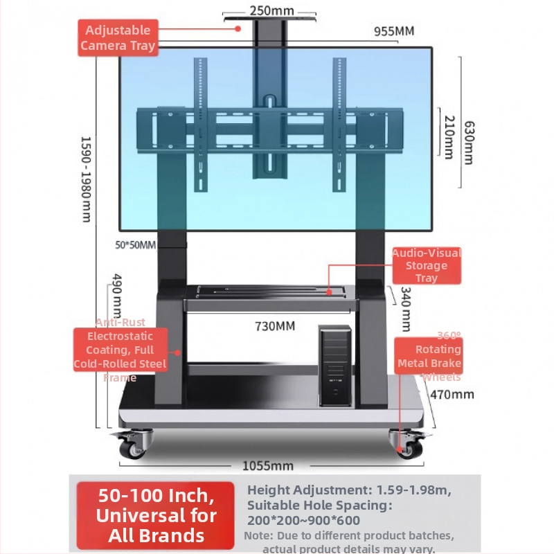 Televíziós padlóra álló állvány görgőkkel – erősített, All-in-One oktatási konferenciákhoz (Márka: ffy; Modell: 1; Termékkód: Bfkddz8k; Kategória: TV kiegészítők)