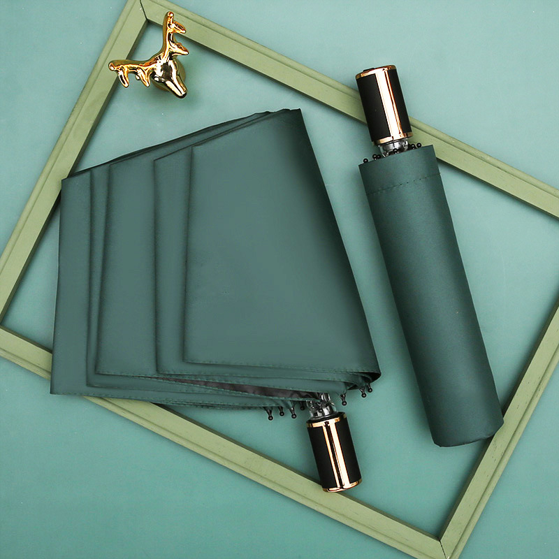 Διαφημιστική αναδιπλούμενη ομπρέλα για ήλιο και βροχή, 8 ράβδες, ύφασμα πολυεστερής 190T, χειροκίνητο άνοιγμα, βάρος 350 g, εκτύπωση λογότυπου με δυνατότητα παραμετροποίησης