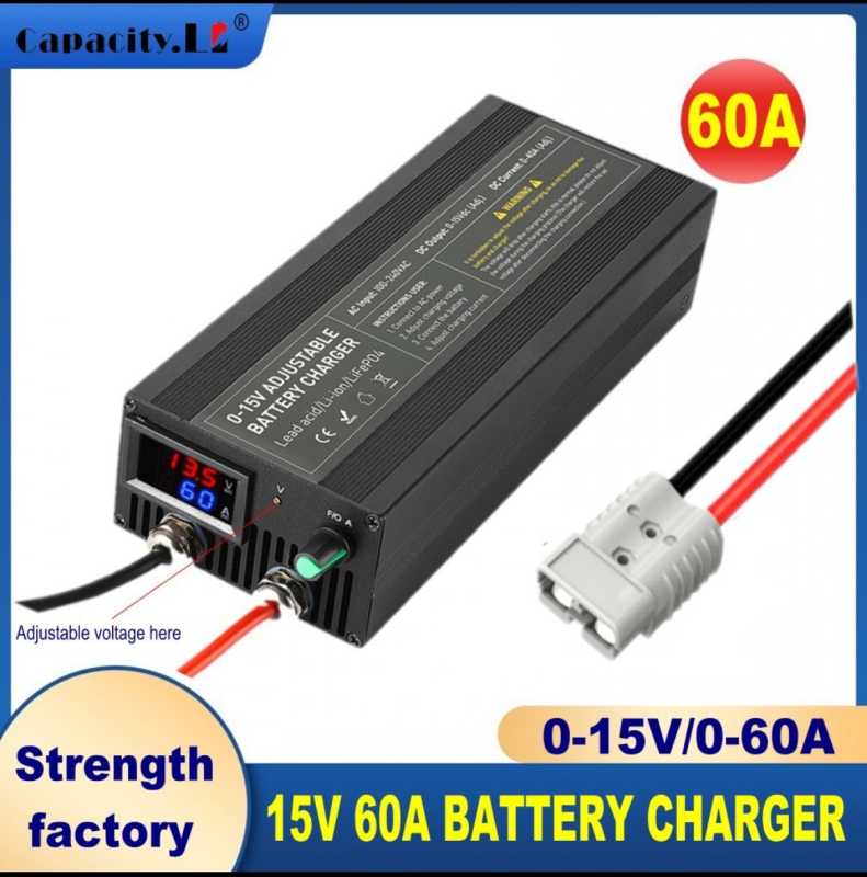 LiFePO4 punjač za baterije, podesivo napajanje i struja, ulaz 0-15V, izlaz 0-15V/60A, serija Fast Charger