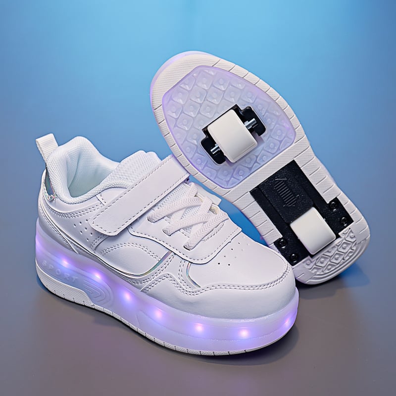 Heelys tenisice za djecu i tinejdžere s Velcro zatvaranjem, gornji dio od umjetne kože, otporne na habanje, unisex, pogodne za sve sezone, dobna skupina 7–16 godina