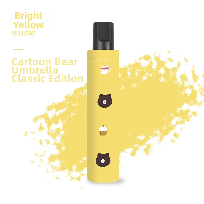 Umbrelă cu pliere inversă, ursuleț desen animat, cadru cu 6 arce, copertă poliester, UPF > 40, deschidere/închidere manuală