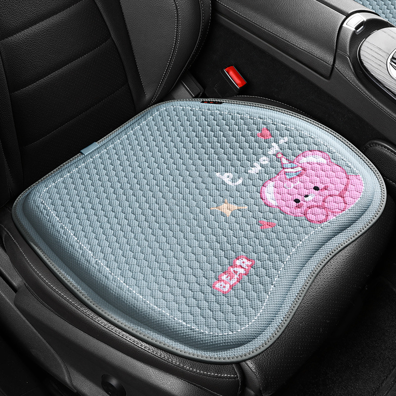 Auto jastuk za sjedalo – crtani dizajn, gel jastučić u jednom komadu, kvadratni oblik, površinski materijal: spandex, ljetna prozračnost