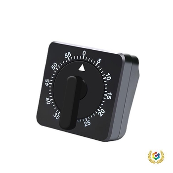 Μηχανικός χρονομετρητής κουζίνας – τετράγωνος σχεδιασμός, χειροκίνητη λειτουργία, ένδειξη μηχανικού δείκτη, χρονογράφος