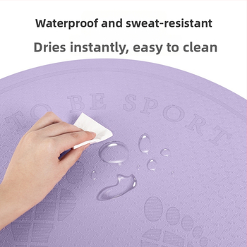 Covor yoga rotund, antiderapant, absorbant de șocuri, izolare fonică pentru sărit cu coarda acasă; material: TPE, grosime: 20 mm, greutate: 1,2 kg