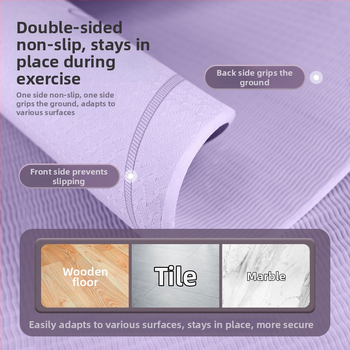 Covor yoga rotund, antiderapant, absorbant de șocuri, izolare fonică pentru sărit cu coarda acasă; material: TPE, grosime: 20 mm, greutate: 1,2 kg