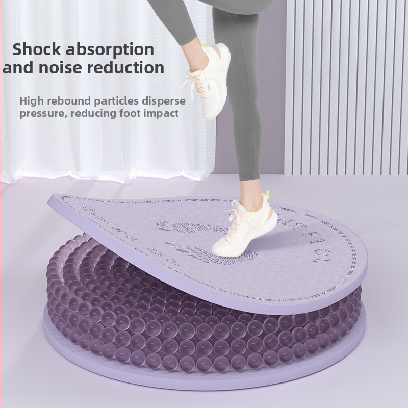 Covor yoga rotund, antiderapant, absorbant de șocuri, izolare fonică pentru sărit cu coarda acasă; material: TPE, grosime: 20 mm, greutate: 1,2 kg