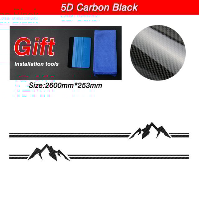 Autocolant Jin zherui pentru Volkswagen Transporter – model vârf de munte, instalare cu adeziv, personalizare