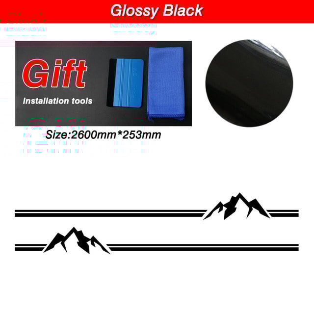 Autocolant Jin zherui pentru Volkswagen Transporter – model vârf de munte, instalare cu adeziv, personalizare