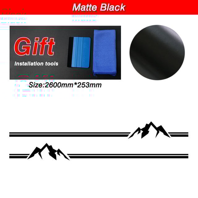 Autocolant Jin zherui pentru Volkswagen Transporter – model vârf de munte, instalare cu adeziv, personalizare