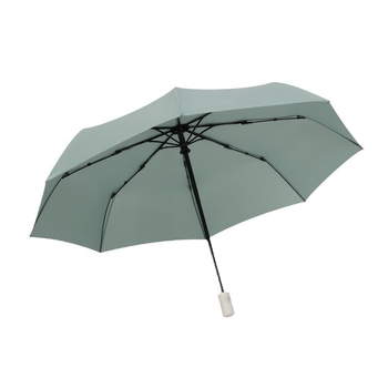 Unisex automatski sklopivi kišobran s 8 rebara, 190T tkanina, vlaknaste rebne, gumena ručka