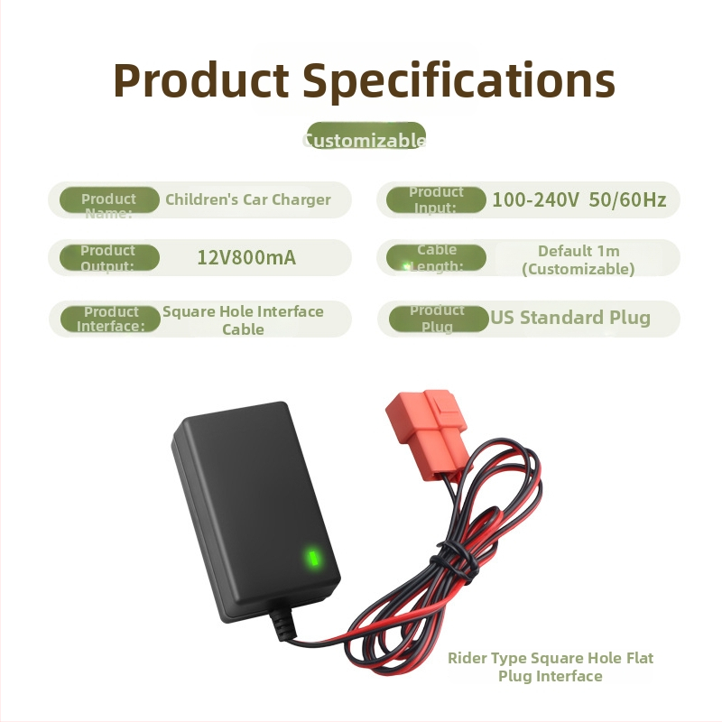 Nabíjačka pre detské elektrické autíčko 6–12V, vstup AC 100–240V, výstup 6–12V, prúd 1A