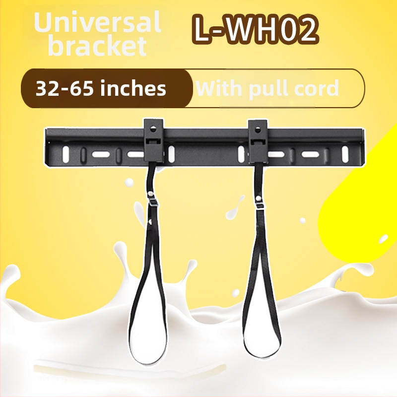 Kétlyukú univerzális TV-fali tartó, modell L02, vasból, mechanikus vezérlés, teherbírás >15 kg