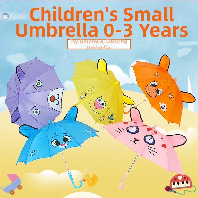 Παιδική ομπρέλα μικρού μεγέθους με καρτούν σχέδιο για χορευτικά αξεσουάρ – 8 μεταλλικοί σκελετοί, χειροκίνητο άνοιγμα, πλαστική λαβή, κάλυμμα από πολυεστερική ίνα 170T