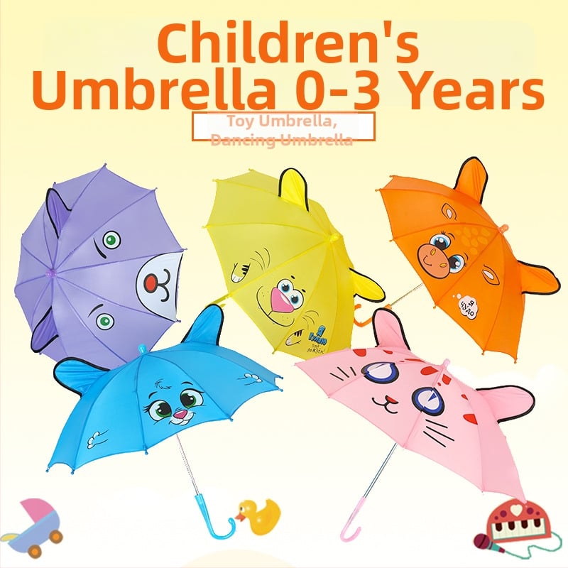 Παιδική ομπρέλα μικρού μεγέθους με καρτούν σχέδιο για χορευτικά αξεσουάρ – 8 μεταλλικοί σκελετοί, χειροκίνητο άνοιγμα, πλαστική λαβή, κάλυμμα από πολυεστερική ίνα 170T