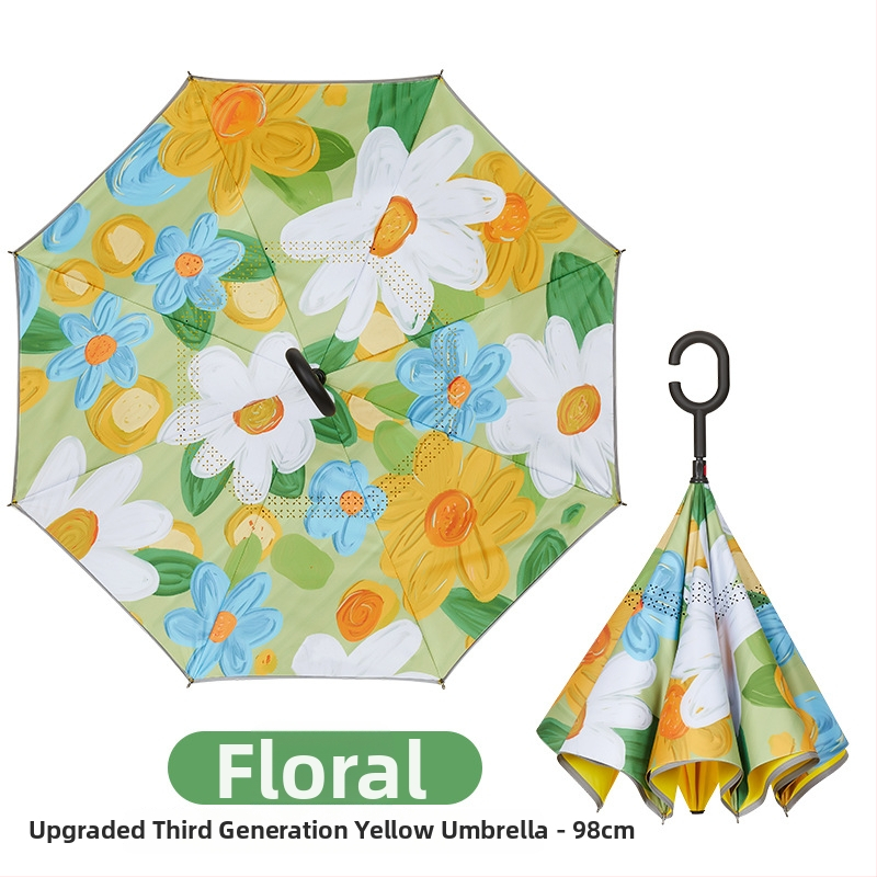 Detký dáždnik s dlhým držadlom a kresleným motívom, 8 lúčov, polyester 210T, oceľový stĺp, plastové rukoväť, ručné otvorenie zatvorenie