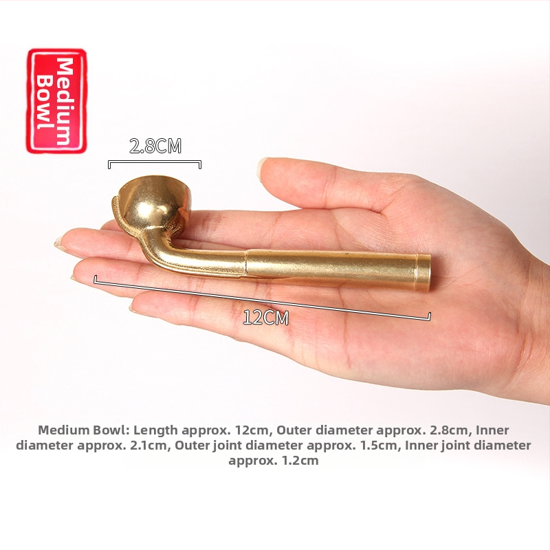 Pipă de tutun din alamă, stil antic, marcă Xiuzhen, cod produs 465413