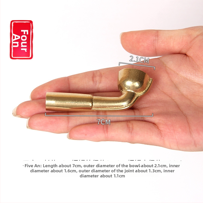 Pipă de tutun din alamă, stil antic, marcă Xiuzhen, cod produs 465413