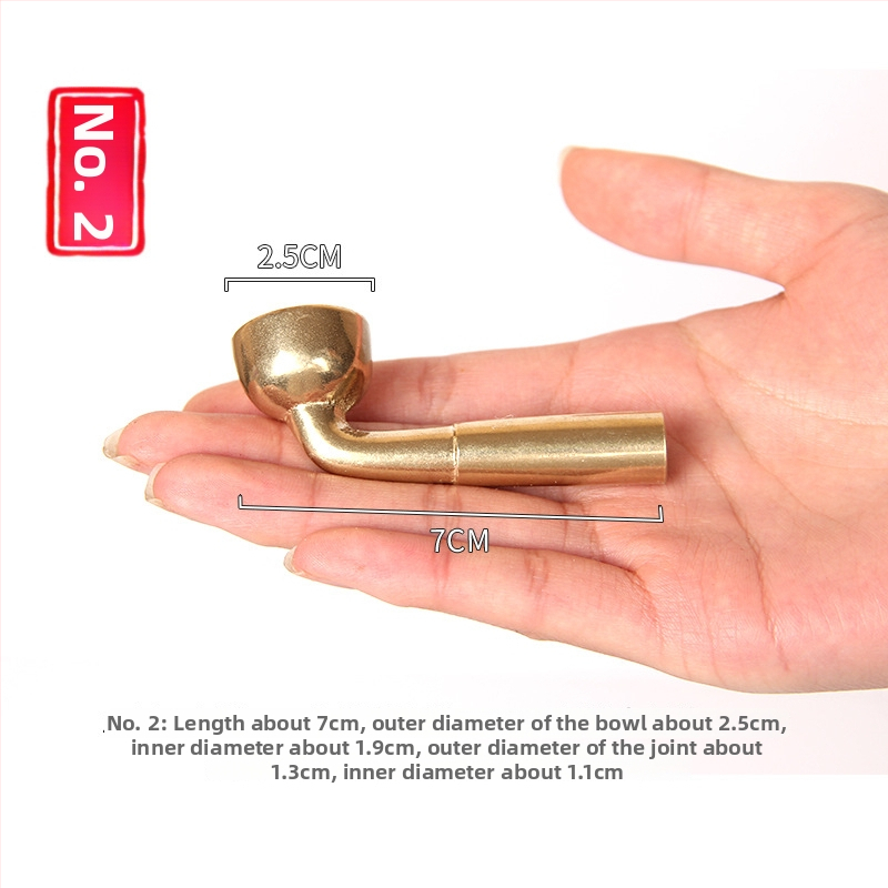 Pipă de tutun din alamă, stil antic, marcă Xiuzhen, cod produs 465413