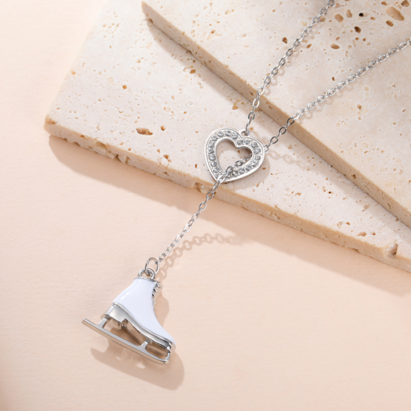 Κολιέ από ανοξείδωτο ατσάλι 304, γεωμετρικό σχέδιο, επίπεδη διασταυρούμενη αλυσίδα, πολυεπίπεδη