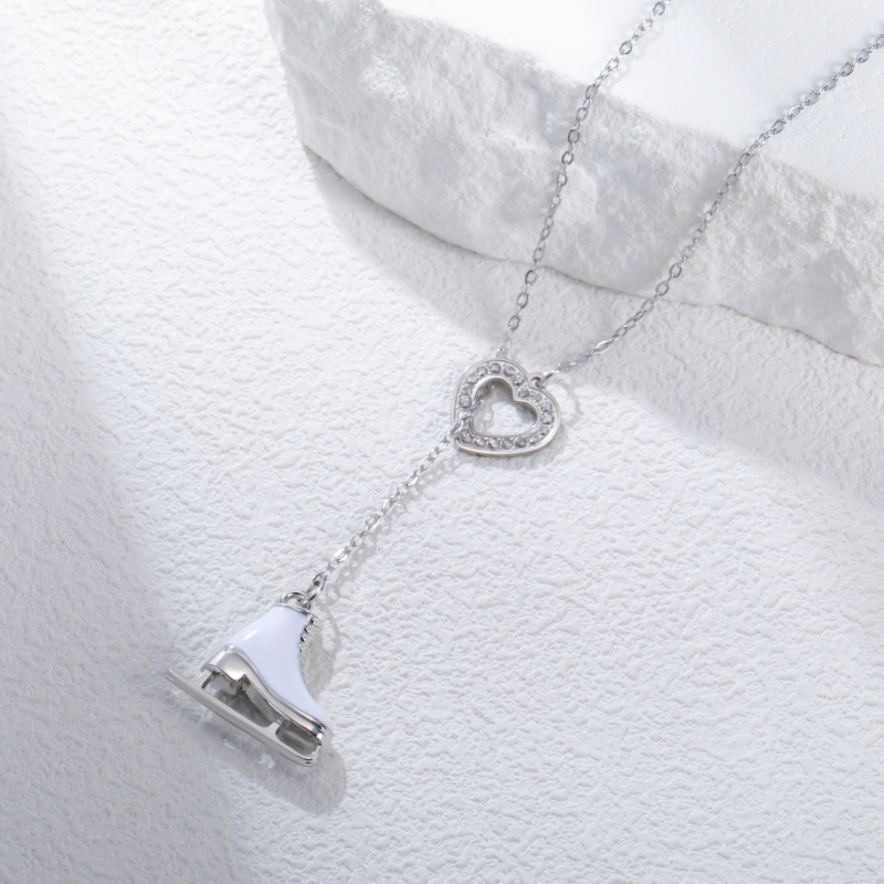 Κολιέ από ανοξείδωτο ατσάλι 304, γεωμετρικό σχέδιο, επίπεδη διασταυρούμενη αλυσίδα, πολυεπίπεδη