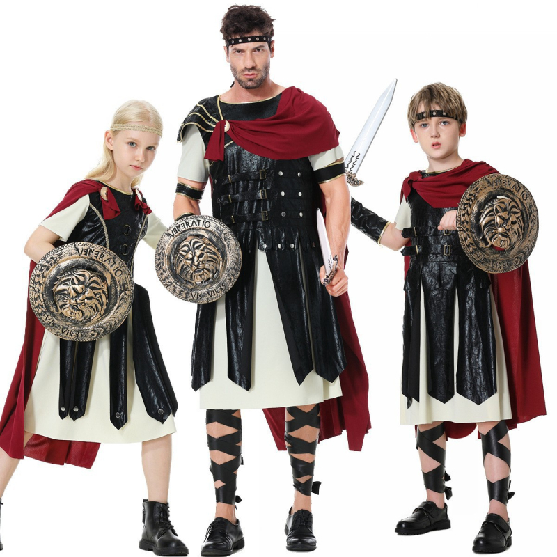 Cosplay set roditelja i djeteta: RimskI ratnik, unisex, mješavina Spandexa i poliestera, 80–90% glavne tkanine, proljeće 2025