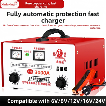 Încărcător de baterie auto 12V/24V, complet automat, seria 600A, intrare AC 195–240V, certificat CCC