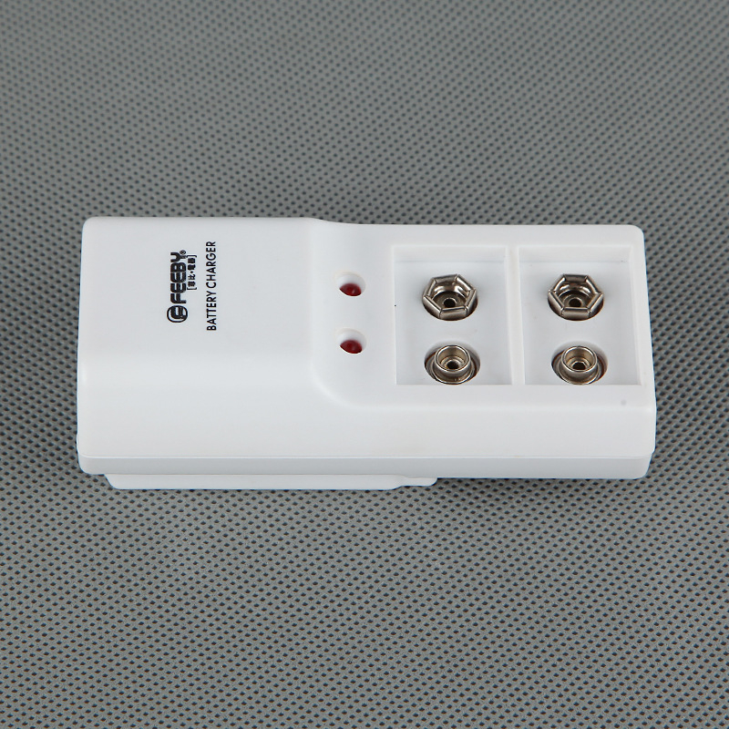 Phoebe 9V Ni-MH punjač za baterije s dva utora, pametno punjenje i otpornost na visoke temperature, ulaz AC220V 50-60Hz, izlaz DC 2x9V, struja punjenja 25mA