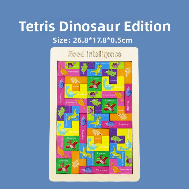 Drveni trodimenzionalni puzzle s životinjama za kognitivni razvoj; moguć prilagodbu; za djecu 4-6 godina.