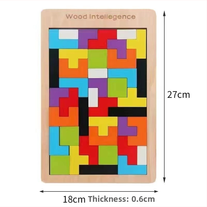 Drveni trodimenzionalni puzzle s životinjama za kognitivni razvoj; moguć prilagodbu; za djecu 4-6 godina.