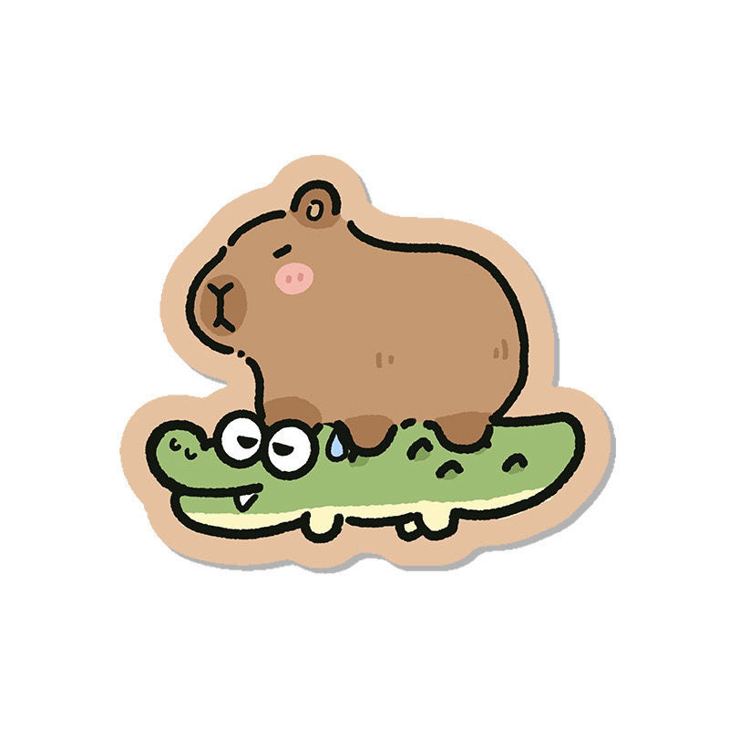 Mala podloga za miš s dizajnom kapibare, karikatura, prirodna guma, antislip površina, ispis toplinskim prijenosom, prilagodljiva slikama