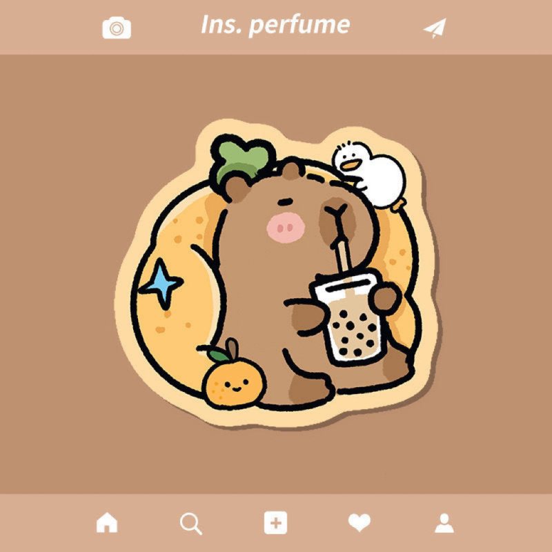 Mala podloga za miš s dizajnom kapibare, karikatura, prirodna guma, antislip površina, ispis toplinskim prijenosom, prilagodljiva slikama