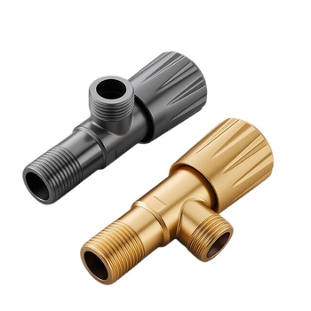 Valvă unghiulară din cupru, cu trei căi, montaj în perete, model 8670, presiune de lucru 0.1–0.9 MPa