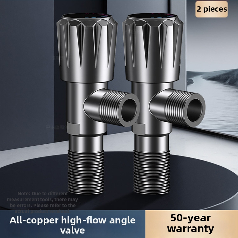 Valvă unghiulară din cupru, cu trei căi, montaj în perete, model 8670, presiune de lucru 0.1–0.9 MPa