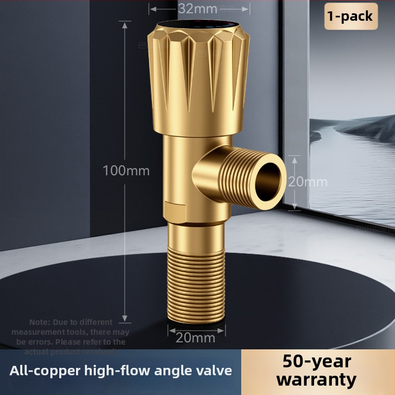 Valvă unghiulară din cupru, cu trei căi, montaj în perete, model 8670, presiune de lucru 0.1–0.9 MPa