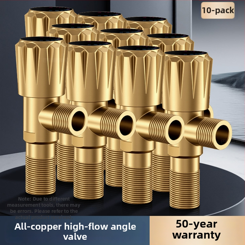Valvă unghiulară din cupru, cu trei căi, montaj în perete, model 8670, presiune de lucru 0.1–0.9 MPa