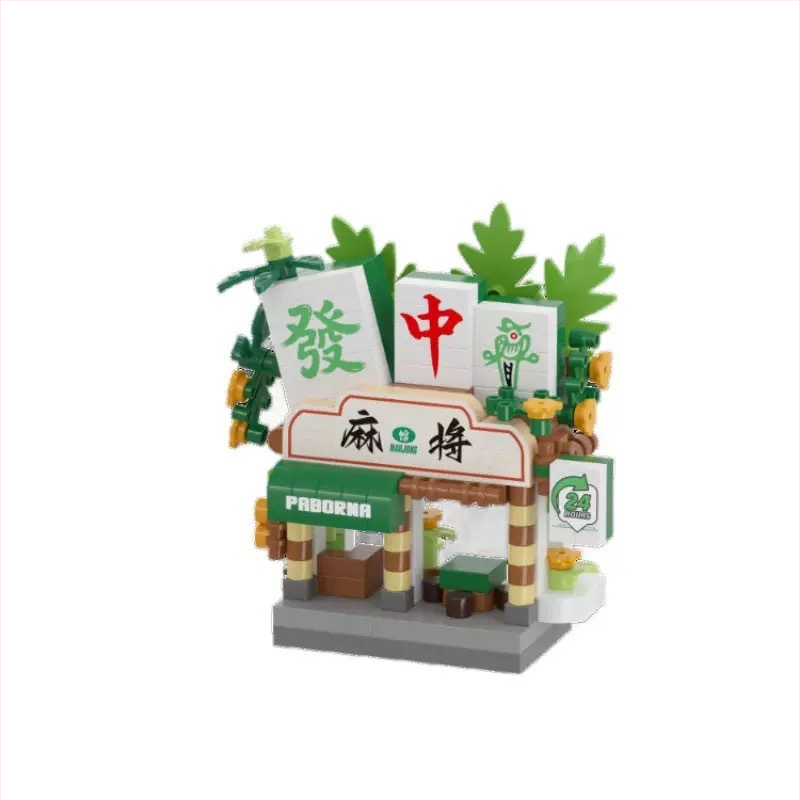 Építő blokkok készlet 7–14 éveseknek; LEGO-kompatibilis utca-szcenárió mikroblokkok; ABS műanyag; 200–400 darab; 0,2 kg