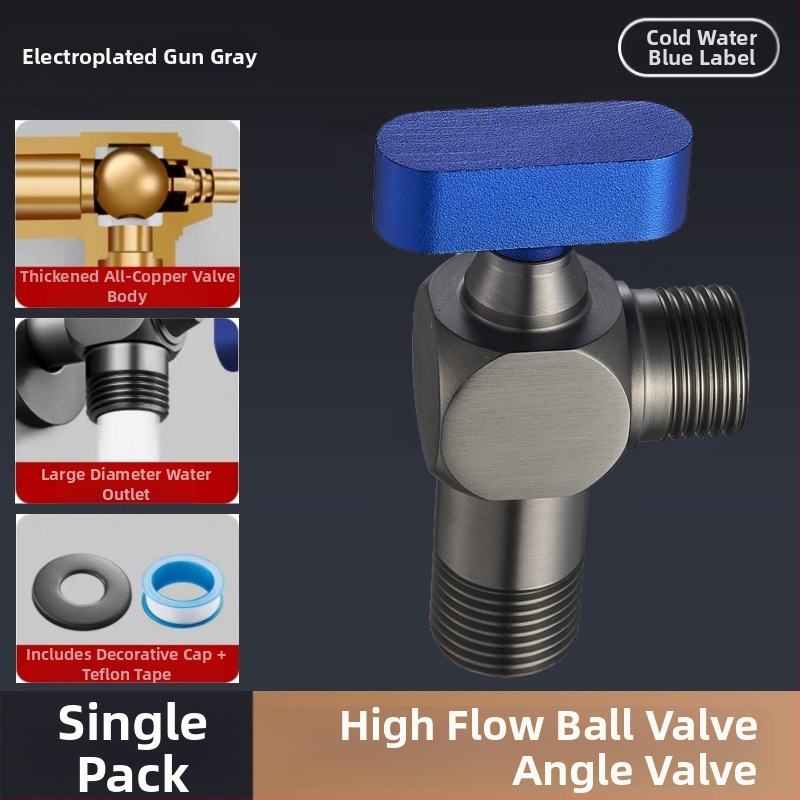 304 nerezová oceľ uhlový guľový ventil so závitom, pre horúcu a studenú vodu, vysoký prietok, model Q