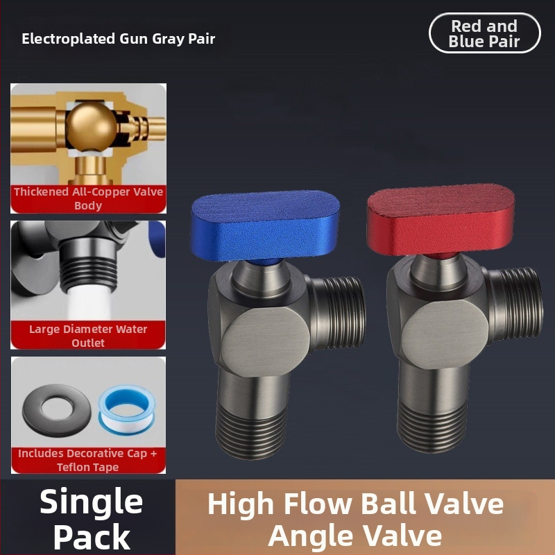 304 nerezová oceľ uhlový guľový ventil so závitom, pre horúcu a studenú vodu, vysoký prietok, model Q