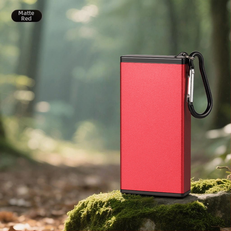 Casetă portabilă metalică pentru țigări cu cenușar, breloc, reutilizabilă, etanșă la apă și rezistentă la presiune