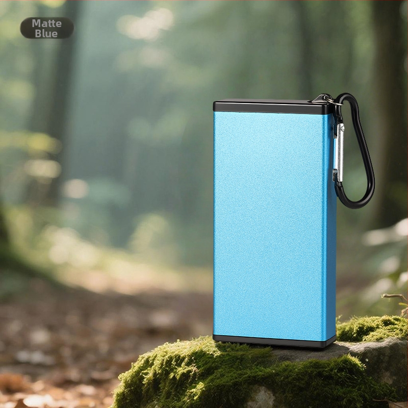 Casetă portabilă metalică pentru țigări cu cenușar, breloc, reutilizabilă, etanșă la apă și rezistentă la presiune