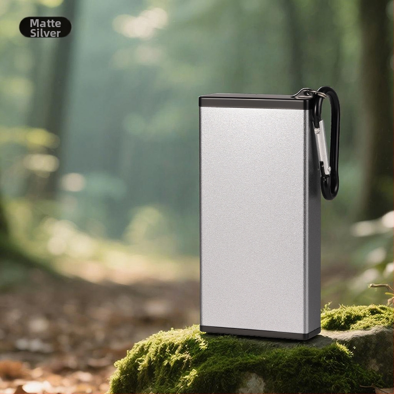 Casetă portabilă metalică pentru țigări cu cenușar, breloc, reutilizabilă, etanșă la apă și rezistentă la presiune