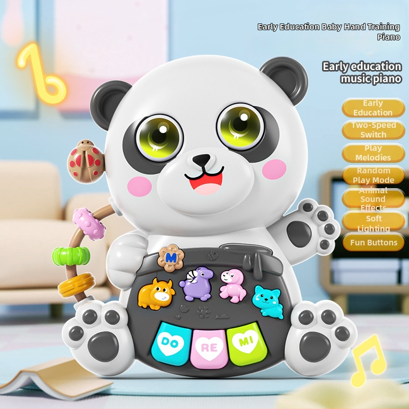 Pian electronic pentru copii cu lumini, jucărie educativă multifunctională pentru 0–3 ani (Material: plastic; Vârstă: 0–3 ani; Categoria: pian electronic; Iluminare)