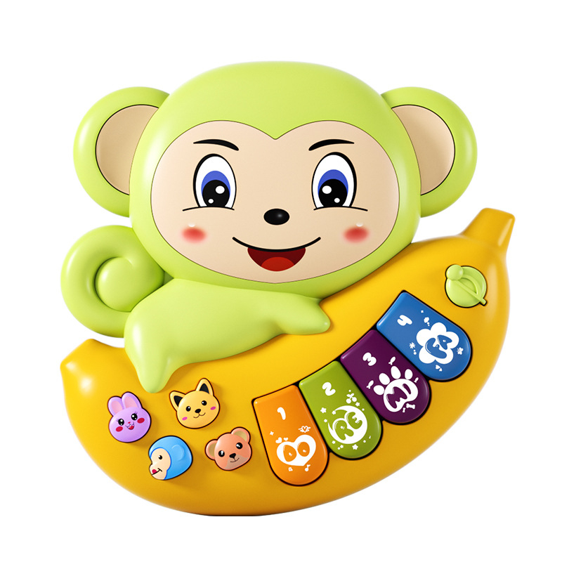 Pian electronic pentru copii cu lumini, jucărie educativă multifunctională pentru 0–3 ani (Material: plastic; Vârstă: 0–3 ani; Categoria: pian electronic; Iluminare)