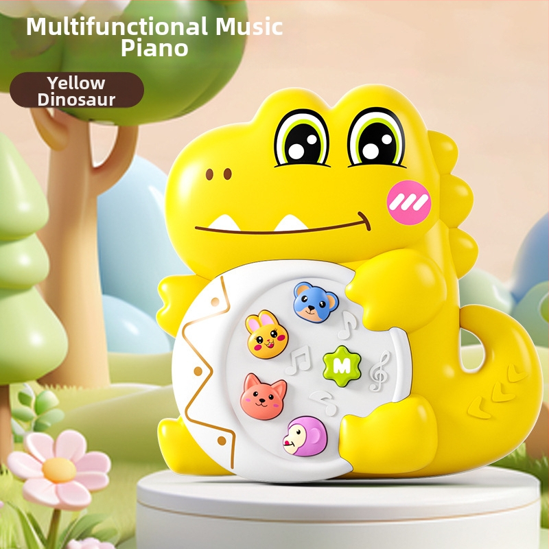 Pian electronic pentru copii cu lumini, jucărie educativă multifunctională pentru 0–3 ani (Material: plastic; Vârstă: 0–3 ani; Categoria: pian electronic; Iluminare)