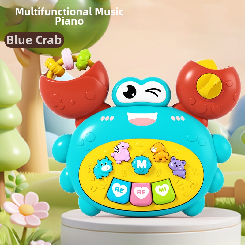 Pian electronic pentru copii cu lumini, jucărie educativă multifunctională pentru 0–3 ani (Material: plastic; Vârstă: 0–3 ani; Categoria: pian electronic; Iluminare)