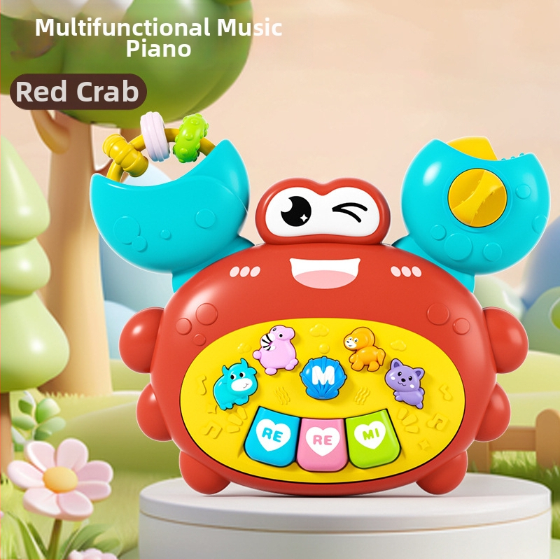 Pian electronic pentru copii cu lumini, jucărie educativă multifunctională pentru 0–3 ani (Material: plastic; Vârstă: 0–3 ani; Categoria: pian electronic; Iluminare)