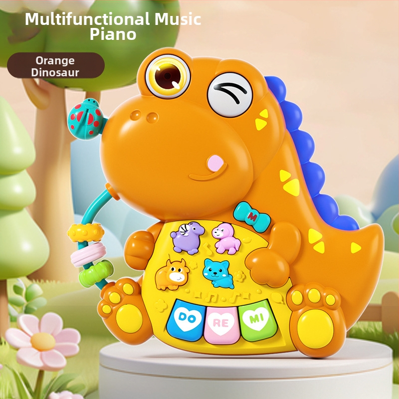 Pian electronic pentru copii cu lumini, jucărie educativă multifunctională pentru 0–3 ani (Material: plastic; Vârstă: 0–3 ani; Categoria: pian electronic; Iluminare)