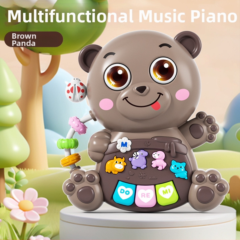 Pian electronic pentru copii cu lumini, jucărie educativă multifunctională pentru 0–3 ani (Material: plastic; Vârstă: 0–3 ani; Categoria: pian electronic; Iluminare)