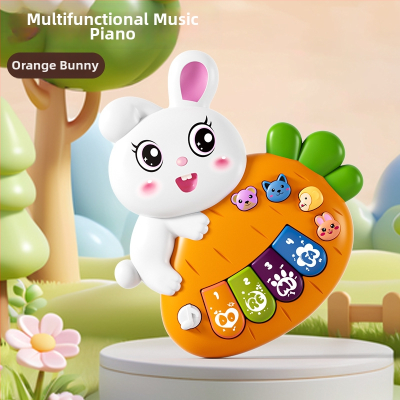 Pian electronic pentru copii cu lumini, jucărie educativă multifunctională pentru 0–3 ani (Material: plastic; Vârstă: 0–3 ani; Categoria: pian electronic; Iluminare)