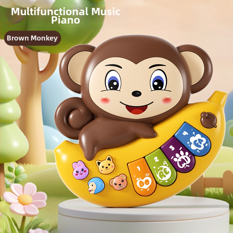 Pian electronic pentru copii cu lumini, jucărie educativă multifunctională pentru 0–3 ani (Material: plastic; Vârstă: 0–3 ani; Categoria: pian electronic; Iluminare)